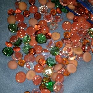 Multicolored glass vase filler